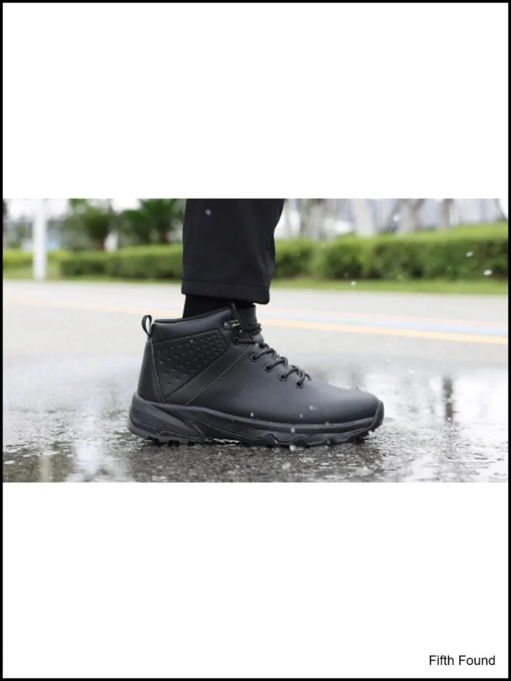 Non Slip Work Boots Slip Resistant Shoes for Chefs Food Service Casual Leather